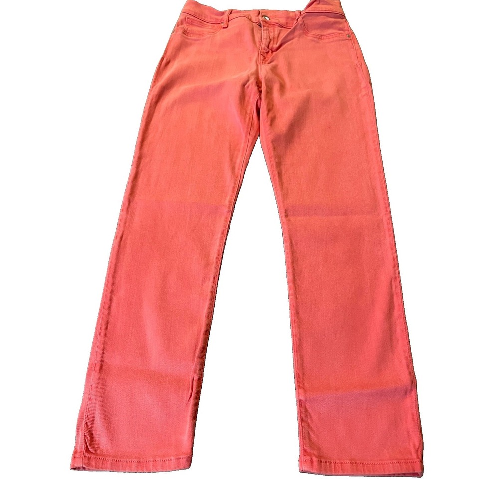 Y2K 90s Gap 1969 Jeggings Sz 14 Coral Straight Leg Twill Pockets Athleisure